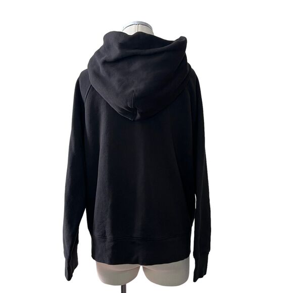 Levis Hoodie Womens Small Black Sequins Spell Out Pullover Sweatshirt - Picture 2 of 7